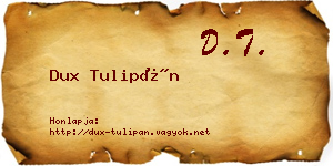 Dux Tulipán névjegykártya