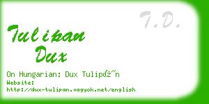 tulipan dux business card